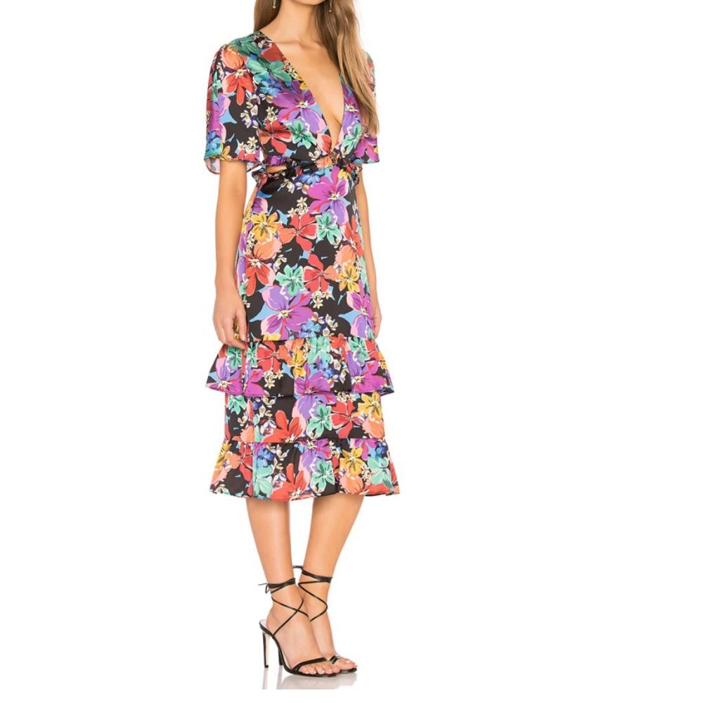 Tularosa Kaylee Dress in Magenta Bloom Size XS